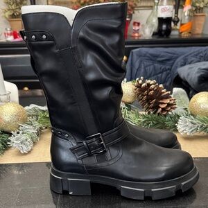 Alexis Black Combat Boots